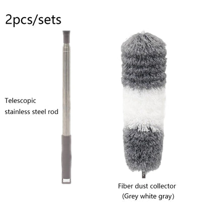 Telescopic Microfiber Duster – 250cm Extendable Washable Brush for Spider Web & Dust Cleaning
