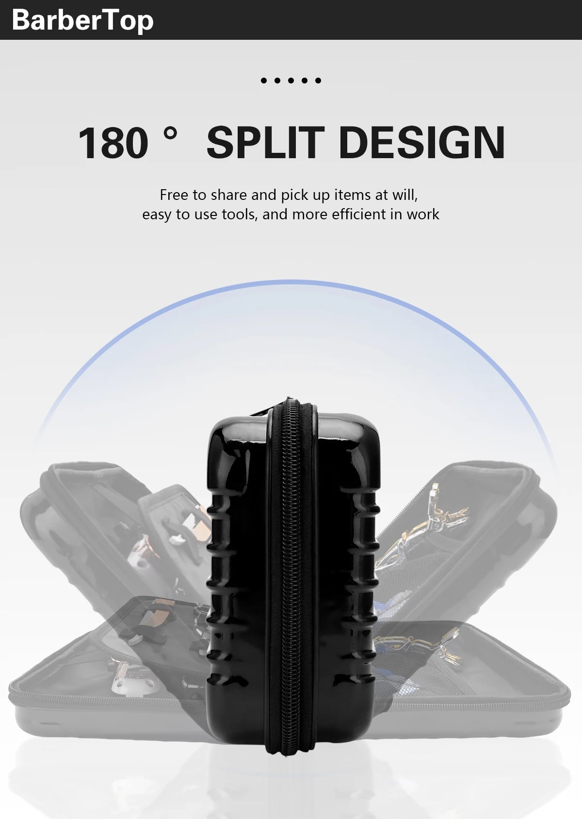 BARBERTOP Waterproof Tools Storage Bag – Hair Clipper, Scissors, Shaving Kits & Haircut Accessories Organizer Box
