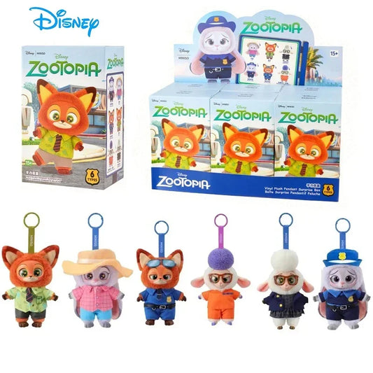 NEW 2026 Disney Zootopia Blind Box – Judy & Nick Vinyl Plush Cartoon Character Pendant, Trendy Toy Gift