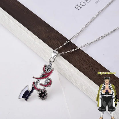 Demon Slayer Anime Necklace – Kimetsu no Yaiba Enamel Pendant Choker, Stainless Steel Cosplay Jewelry Gift