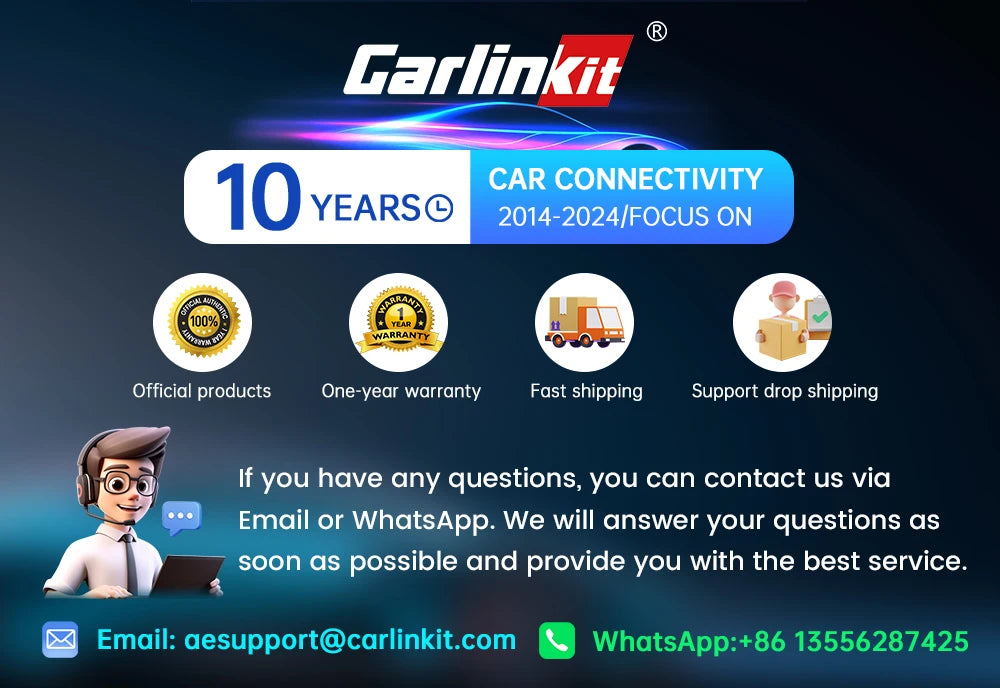 CarlinKit 5.0 & 4.0 Wireless CarPlay & Android Auto Adapter — Waze, Music, Spotify for Audi, Golf, Peugeot, Mazda, KIA, Mercedes, MG
