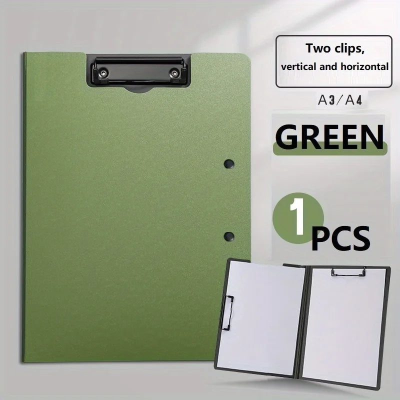 A4 Document Folder with Clipboard Cover – Business & School Paper Organizer File Holder Stationery Office Supplies