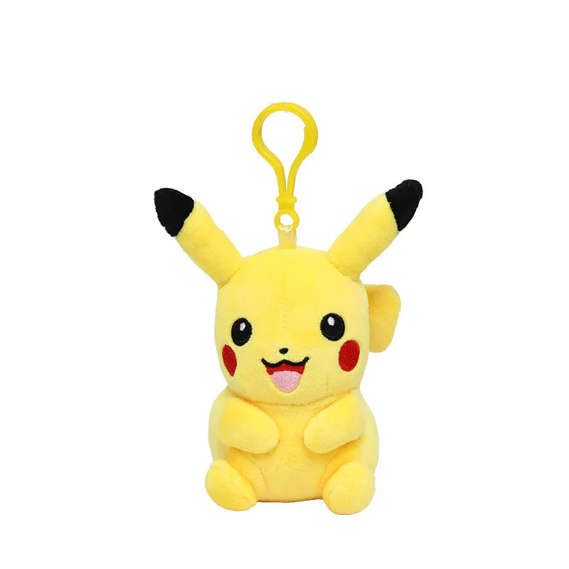 Pokemon Plush Cartoon Keychain Toys – Pikachu, Charmander, Psyduck, Squirtle, Snorlax Anime Figures, Kids Toy Xmas Gift