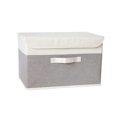 Washable Cotton Linen Folding Storage Box – CD, Toy & Laundry Organizer with Lid