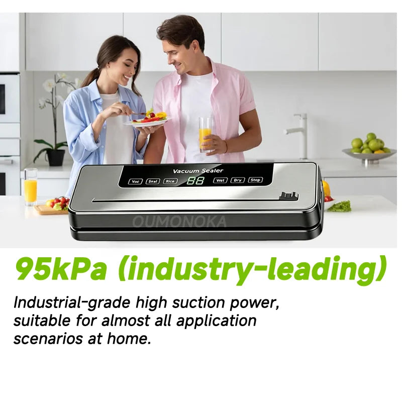 Portable Vacuum Sealer for Food Storage – Kitchen Gadget Air Compressor Plastic Bag Sealer Vacuum Packaging Machine for Home Use