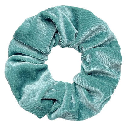10/6/1Pcs Velvet Hair Scrunchies Set for Women – Solid Color Elastic Ponytail Hair Bands & Headband Accessories (Black Pack)