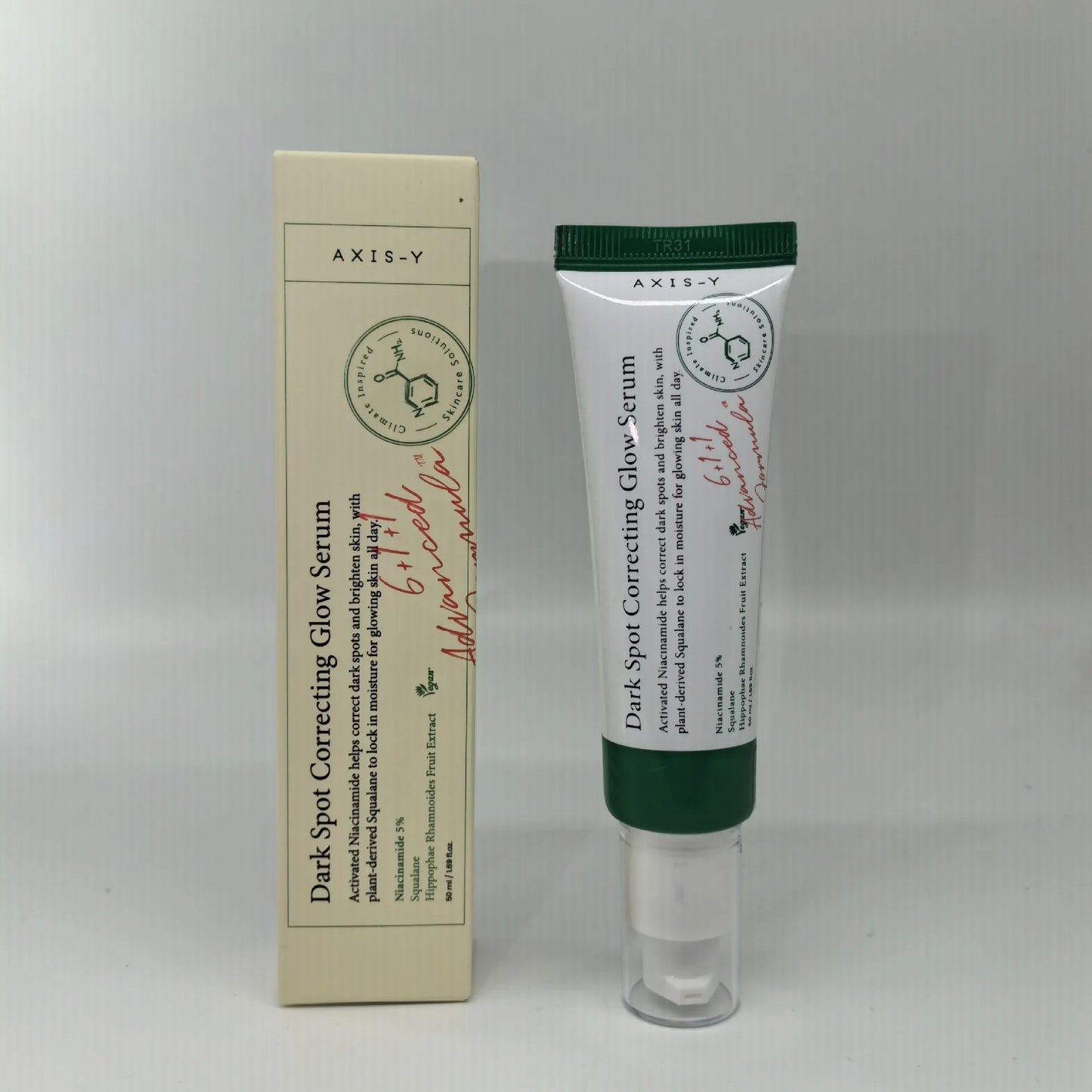 AXIS-Y Dark Spot Correcting Glow Serum 50ml — 5% Niacinamide Korean Skincare for Face Brightening & Spot Removal