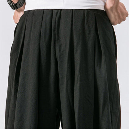 FGKKS New Oversize Men's Harem Pants: Autumn Chinese Linen Sweatpants - High-Quality Casual Trousers for Males
