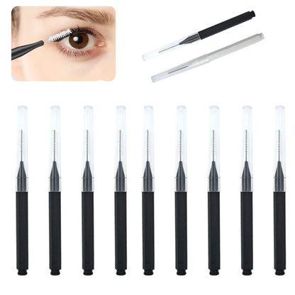 5/10/50PCS Mini Eyebrow & Lash Brushes – Disposable Bendable Brow Perm & Micro Eyelash Applicator Tools