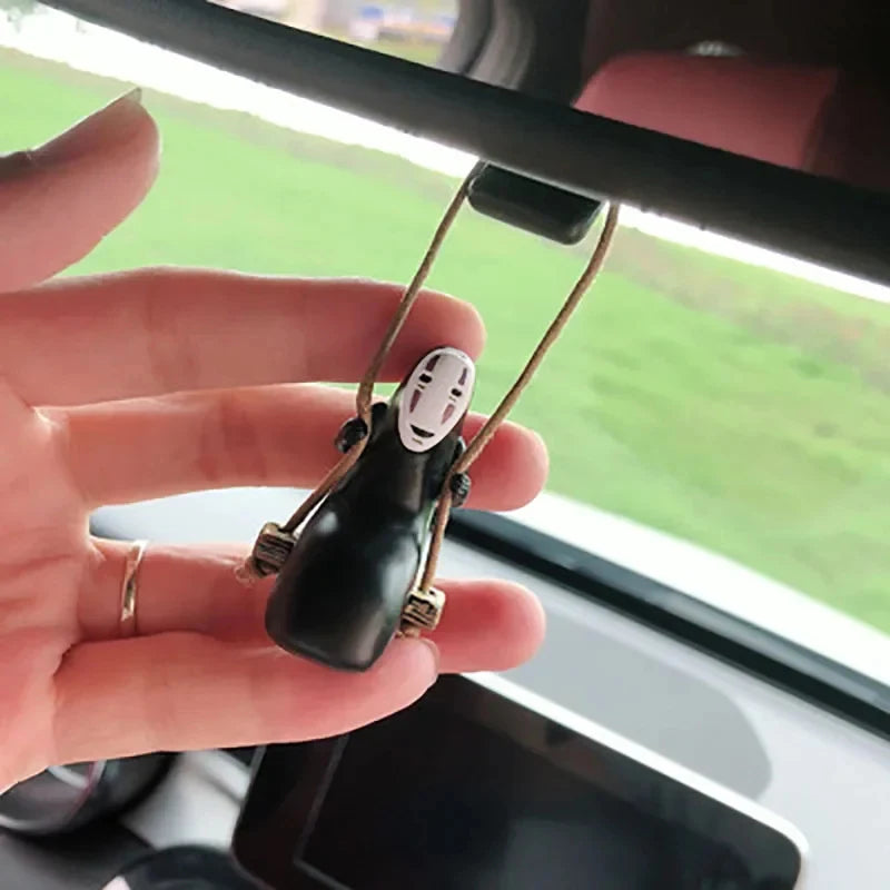 Cute Anime Car Ornaments: Faceless Male Car Pendant for Rearview Mirror - Birthday Gift Auto Decoration Accessories