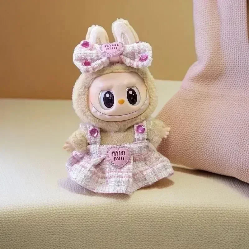 17cm Labubu Doll Clothes Set – Kpop EXO Labubu Idol V1 V2 Skirt & Sweater Outfit, Clothing Gift