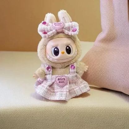 17cm Labubu Doll Clothes Set – Kpop EXO Labubu Idol V1 V2 Skirt & Sweater Outfit, Clothing Gift