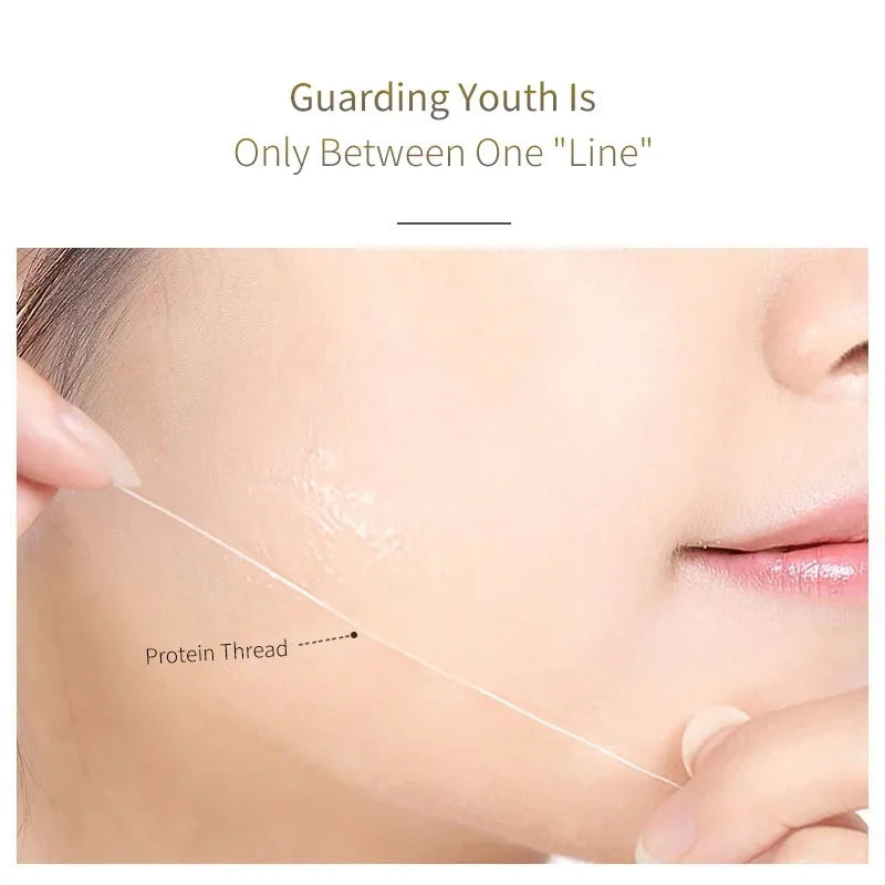 Soluble Face Lifting Threads Serum – Collagen, Protein & Peptide Gold Silk Wire Facial Essence for Anti-Aging & Skin Firming