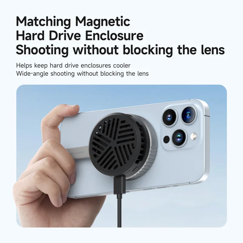 Hagibis Magnetic Phone Cooler – Universal Semiconductor Cooling Fan for iPhone 17 Pro, Black Shark & Gaming Live Streaming Phones
