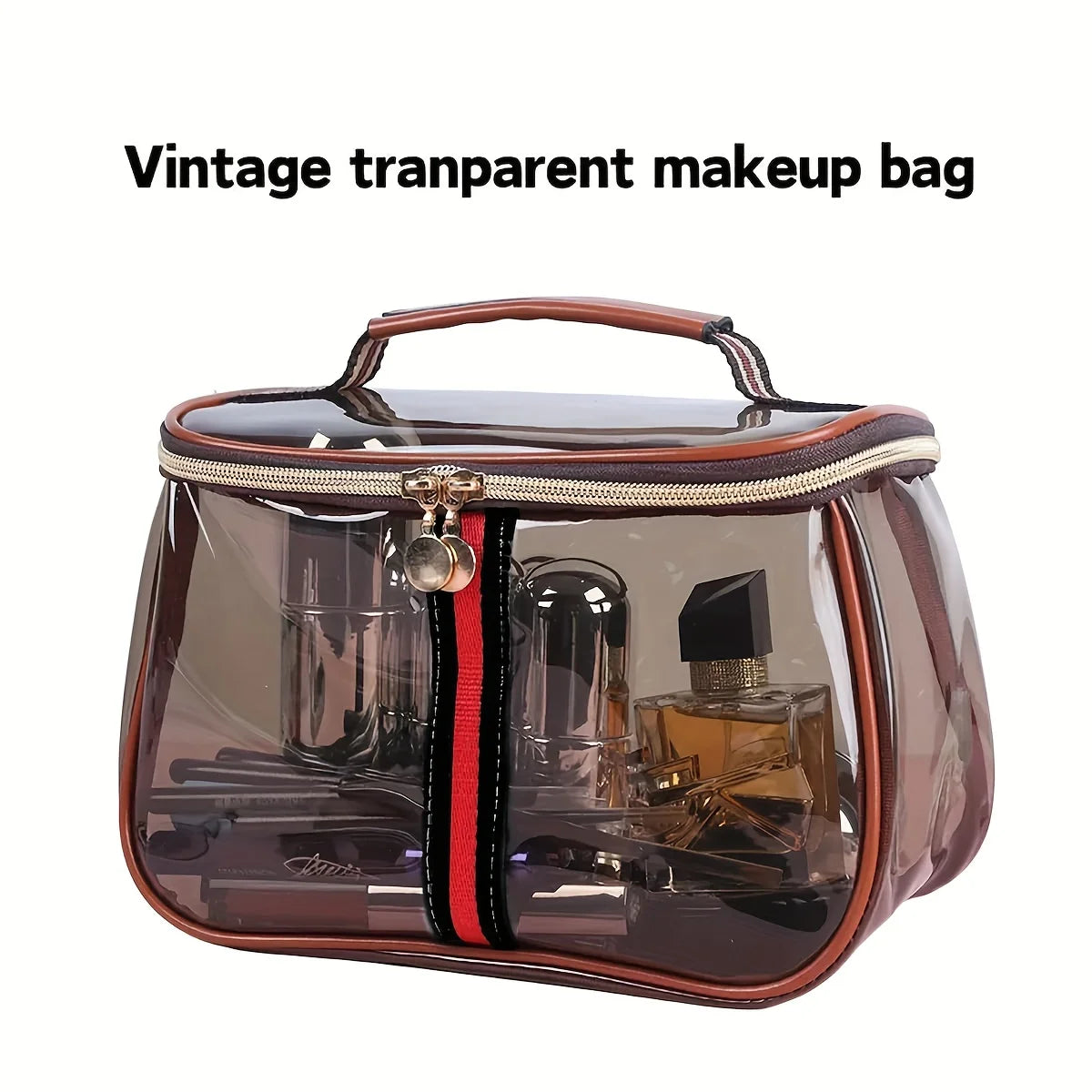 Transparent Makeup Bag - Waterproof Large Capacity Travel & Gym Toiletry Organizer