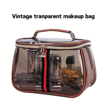 Transparent Makeup Bag - Waterproof Large Capacity Travel & Gym Toiletry Organizer