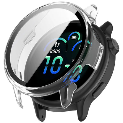 Tempered Glass Screen Protector + Case for Garmin Vivoactive 6 – All-Around Hard Bumper Cover