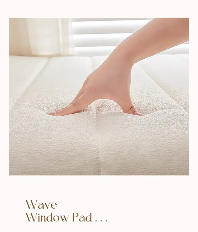 Customized Teddy Sponge Windowsill Cushion – High-Density Waterproof Non-Slip Sofa Cushion, 4.5/6.5/9.5 cm Options