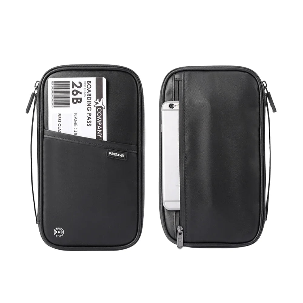 RFID Blocking Family Passport Wallet – Multi-Functional Travel Document Organizer Bag