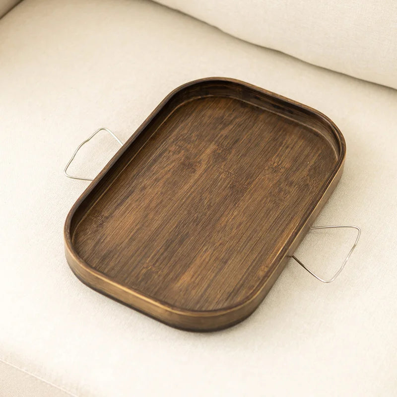 Wooden Sofa Armrest Clip-On Table – Foldable Storage Tray for Couch, TV, Snacks, Tea & Coffee