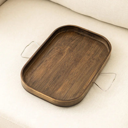 Wooden Sofa Armrest Clip-On Table – Foldable Storage Tray for Couch, TV, Snacks, Tea & Coffee