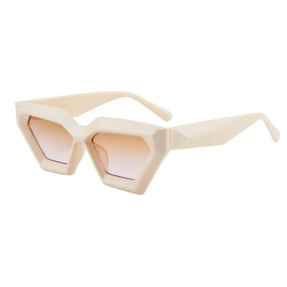 Vintage Cat Eye Sunglasses: Women's Square Small Frame Retro Shades - Designer Fashion Oculos De Sol