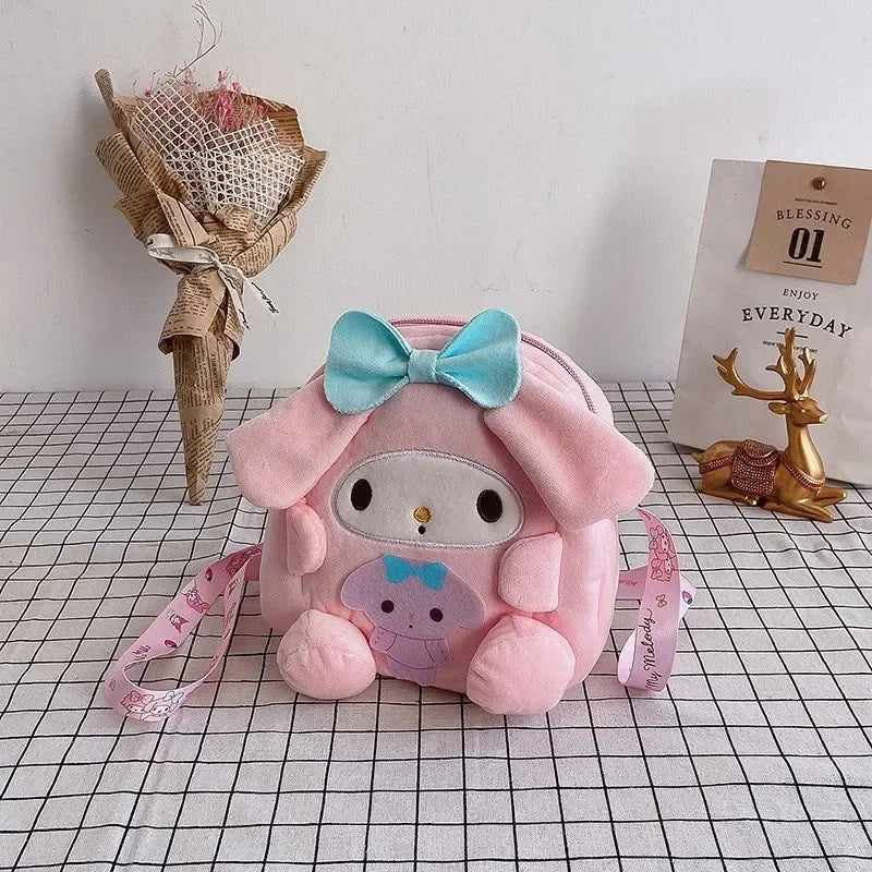 Kawaii Sanrio Backpack – Cute Kuromi, Cinnamoroll, Pompompurin & My Melody Plush Bag for Women & Girls, Christmas/Birthday Gifts