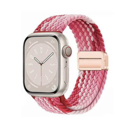 Nylon Braided Watch Band for Apple Watch – Compatible with Series SE, 3–10 & Ultra (38–49mm Adjustable Sport Strap)
