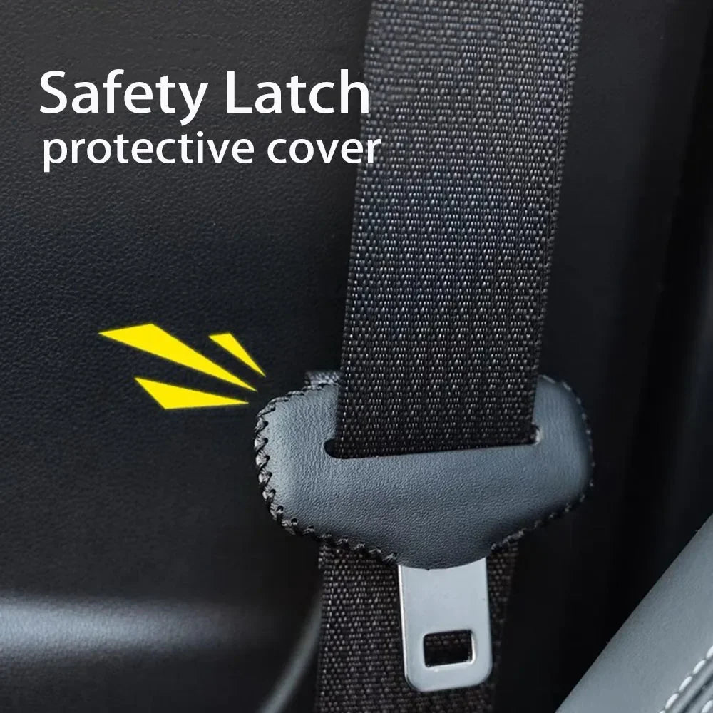 Universal Car Seat Belt Buckle Cover — PU Leather Anti-Collision Protector for Car Interior Accessories