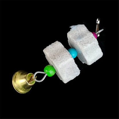 Stone Mineral Chew Toy for Parrots - Flower-Shaped Bird Cage Ornament - Pet Supplies for Healthy Beak Grinding and Chewing
