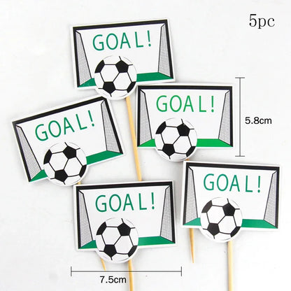 Soccer Cake Topper (Boy) – Football Party Decorations & Happy Birthday Cake Picks for Kids