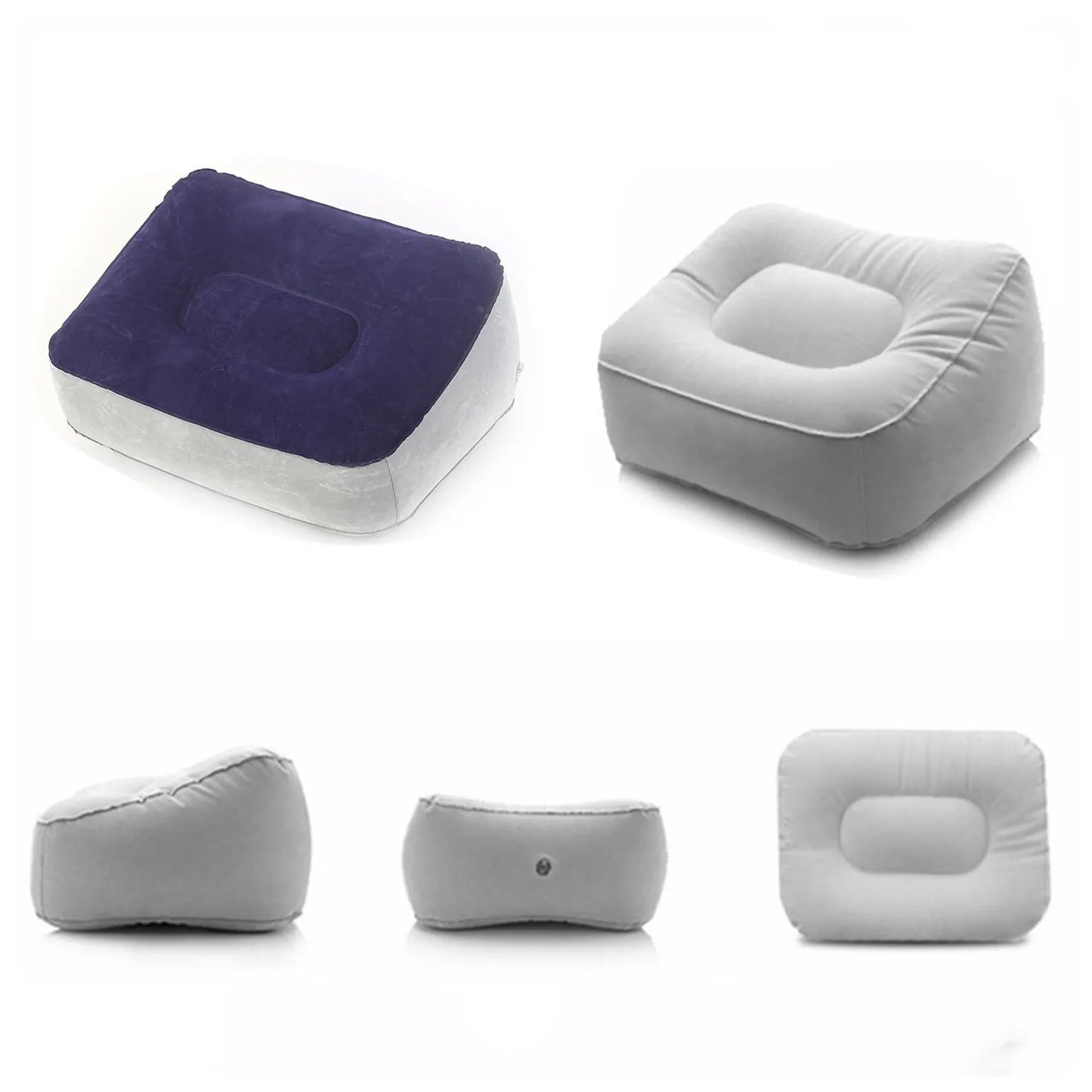 Inflatable Support Pillow for Adults - Multi-Use Body Position Aid and Travel Rest Pillow, Portable Inflatable Footrest Cushion