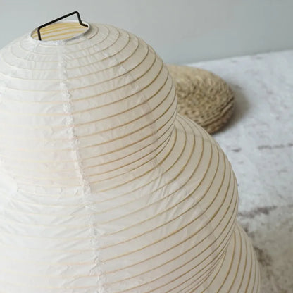 Japanese Akari Noguchi Yong Table Lamp - White Rice Paper Decorative Desk Light for Bedroom, Living Room, & Study