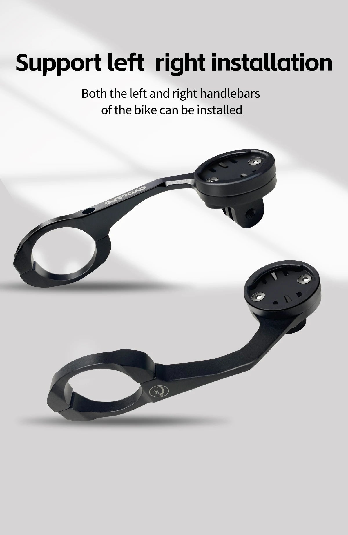CYCLAMI S5 Aluminum Alloy Double-Sided Bike Computer Mount — MTB Road GPS Headlight Holder for GARMIN, XOSS, IGPSPORT, Coospo