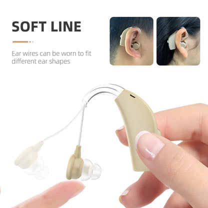 BTE Rechargeable Sound Amplifier - Hearing Aid for Severe Deafness - Rechargeable Aid for the Deaf