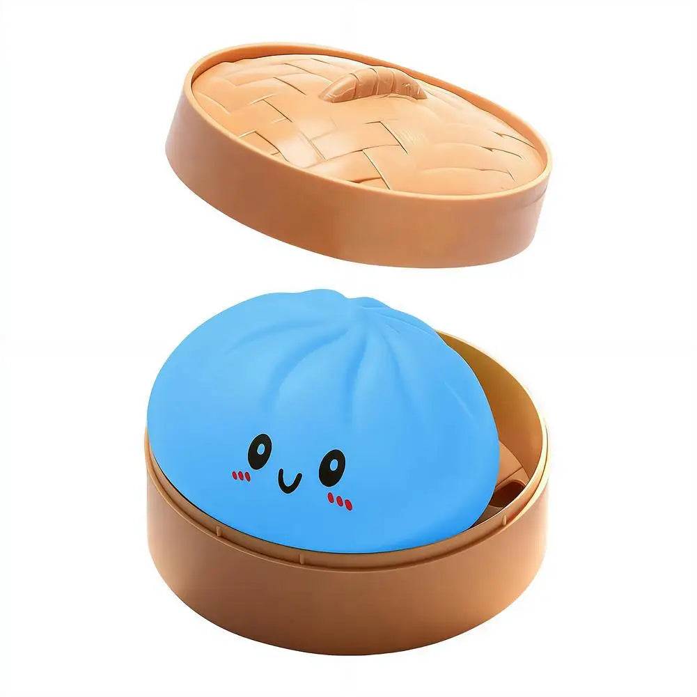 Realistic Giant Dumpling Squishy Toy – Soft TPR Bamboo Steamer Fidget Stress Relief & Creative Gift