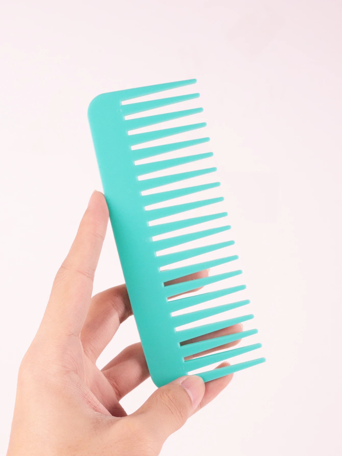Thick Plastic Heat-Resistant Salon Comb – Anti-Static Long & Wide Tooth Comb for Real Hair Wigs