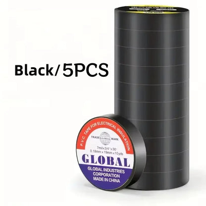 50m High-Temperature Electrical Tape - Durable Soft Black Rubber Insulating Adhesive for Industrial & Household Use