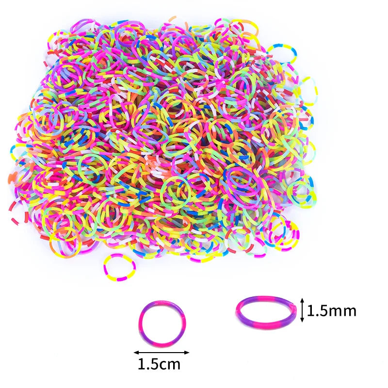 Pantone Color Rainbow Rubber Bands for Loom Bracelets – Western European Style DIY Arts & Crafts Kit