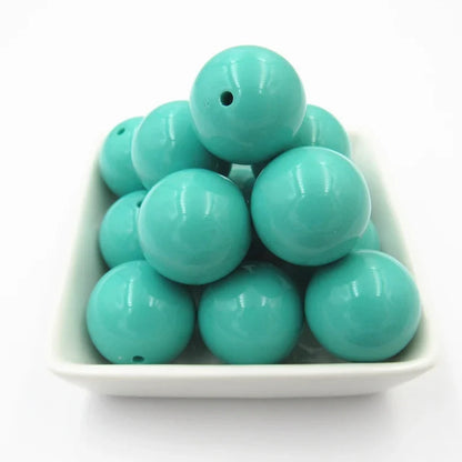Acrylic Chunky Round Beads - 6mm to 20mm Solid Bubblegum Beads for DIY Handmade Jewelry & Craft Making