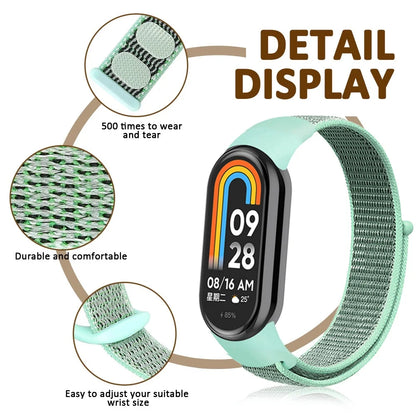 Nylon Loop Strap for Xiaomi Mi Band 9 & 8 NFC – Sport Replacement Wristband for Mi Band 7 6 5 4 3