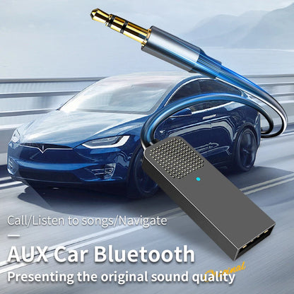 Bluetooth 5.5 Audio Receiver – USB to 3.5mm Car AUX Wireless Adapter with Mic for Handsfree Calls
