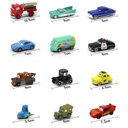 Disney Pixar Cars 3 Diecast Toy Set – Lightning McQueen, Mater, Jackson Truck | Metal Model Cars for Boys