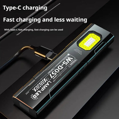 Rechargeable 550LM LED Keychain Flashlight — Mini Pocket Torch Lantern with Magnet for Emergency & Work