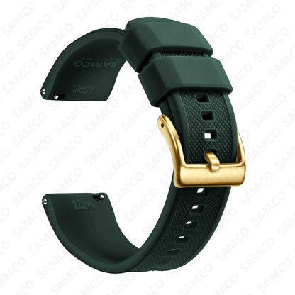Quick-Release Silicone Watch Band - 18mm, 20mm and 22mm Rubber Replacement Strap for Huawei, Samsung Galaxy and Garmin Watches