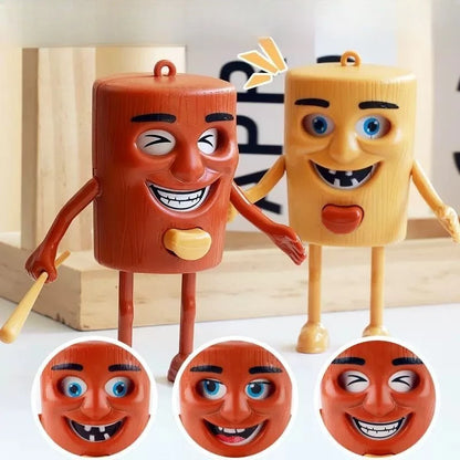 Italian Brainrot Tung Tung Tung Sahur Face-Changing Toy – Creative Button Decompression Figure, Fun Christmas Gift for Kids