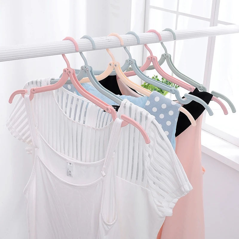 5/10PCS Foldable Portable Clothes Hangers – Travel-Friendly Multi-Functional Hanging Rack for Home & Business Trips