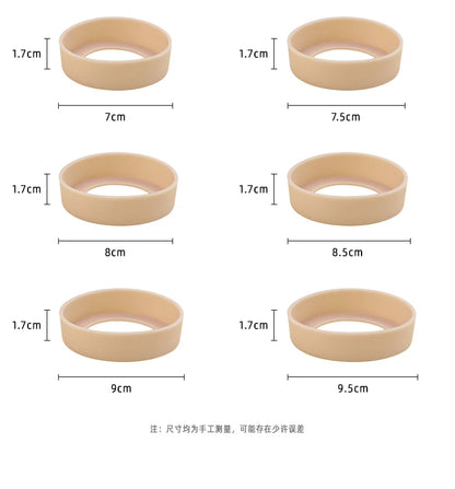 70mm Silicone Cup Bottom Cover – Anti-Skid Coaster Sleeve for Water Bottles and Cups