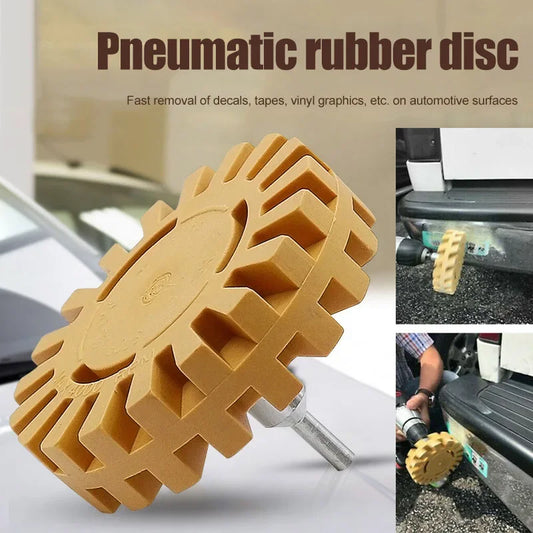 Car Pneumatic Rubber Eraser Wheel Pad - Decal & Sticker Remover - Paint Cleaner & Polish Auxiliary Tool