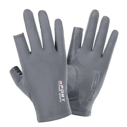Ice Silk Half-Finger Cycling Gloves - High-Elastic, Comfortable for Men & Women | Outdoor Sports, Fitness, Driving & Fishing